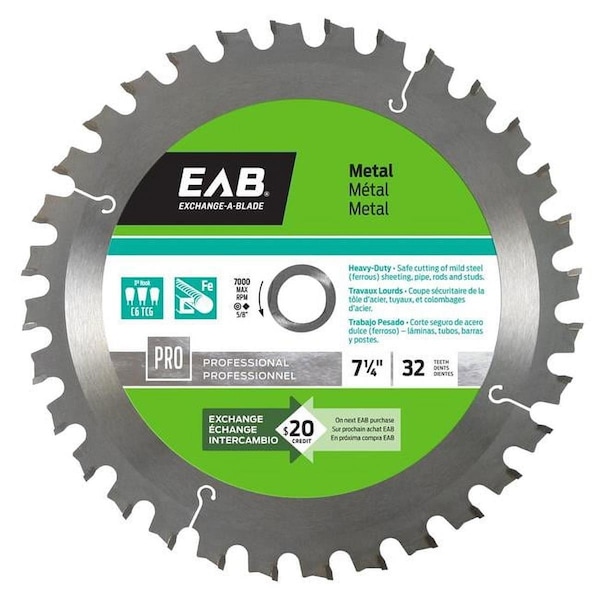 Exchange-A-Blade 7.25 in. x 32 Teeth Metal Cutting Professional Recyclable Exchangeable Saw Blade 1017302 - main